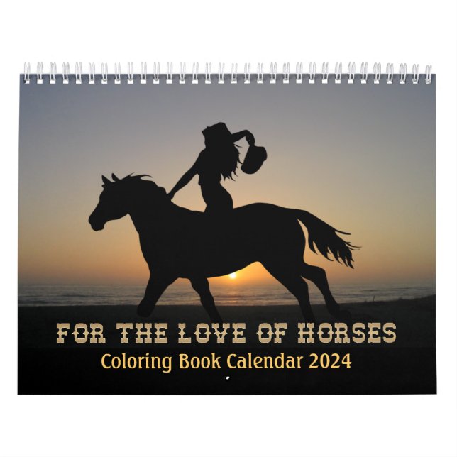 Calendário do Livro de Cores dos Cavalos 2024 (Capa)