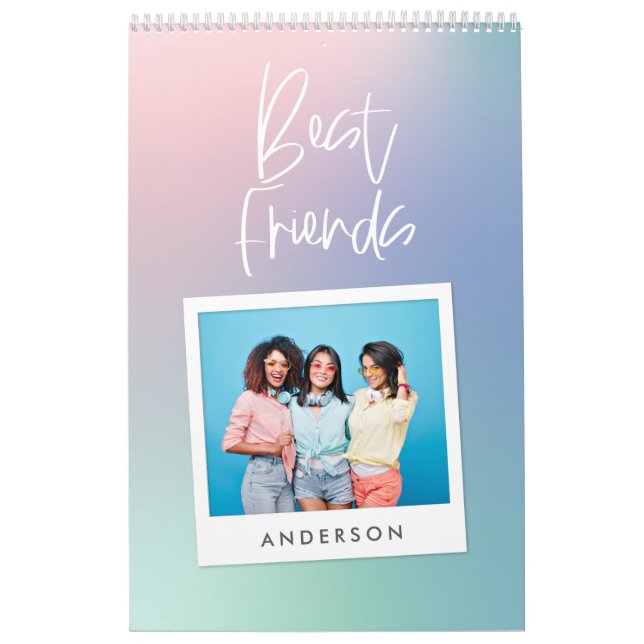 Calendário do melhor amigo do arco-íris colorido (Capa)