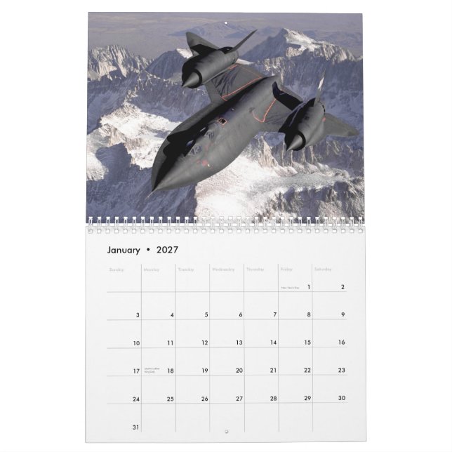 Calendário do melro SR-71 (Jan 2027)