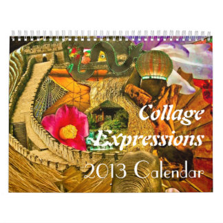 Calendário do mês das expressões -12 da colagem