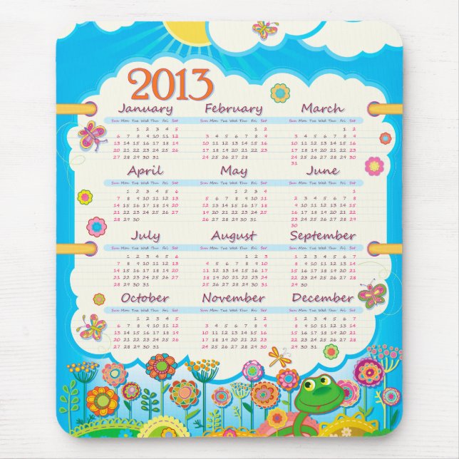 Calendário do Mousepad 2013 3 (Frente)