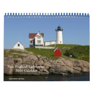 Calendário do New England Lighthouse-Calendar 2016