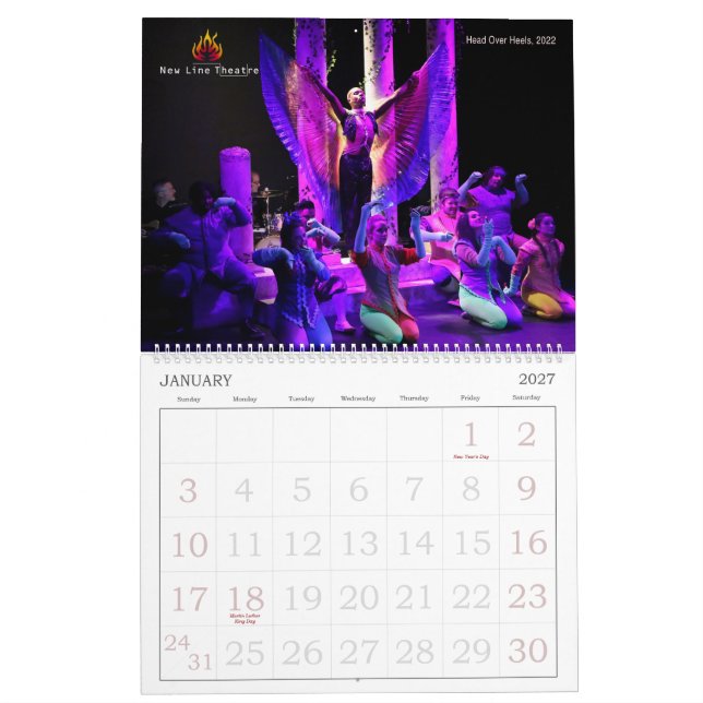 Calendário do New Line Theater 2025 (Jan 2027)