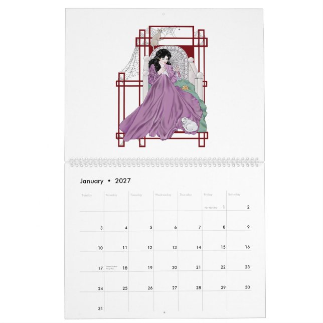 Calendário do nouveua da arte (Jan 2027)