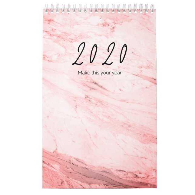 Calendário do Office com Destaque Rosa 2020 (Capa)