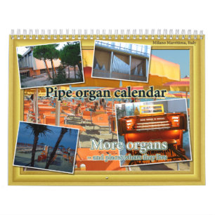 Calendário do órgão de tubulação e mais lugar