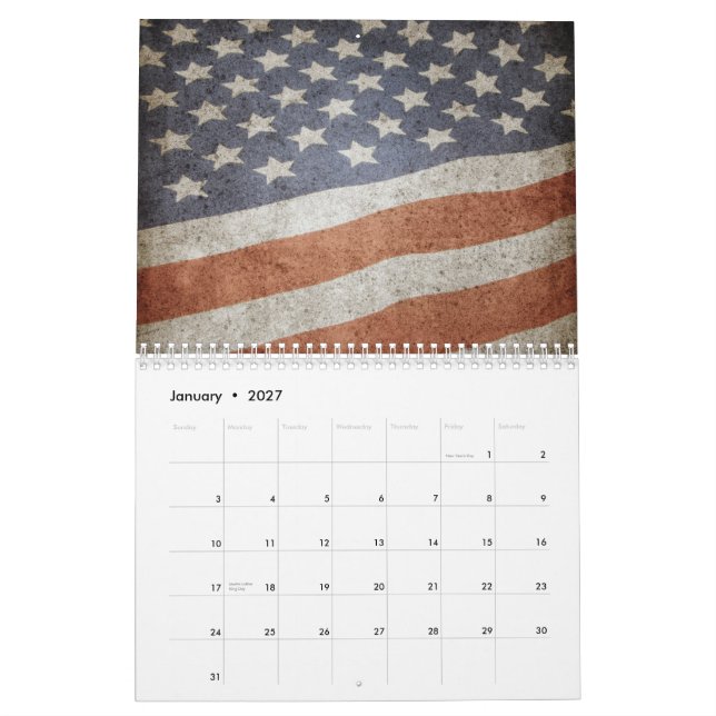 Calendário do orgulho de 2015 americanos (Jan 2027)