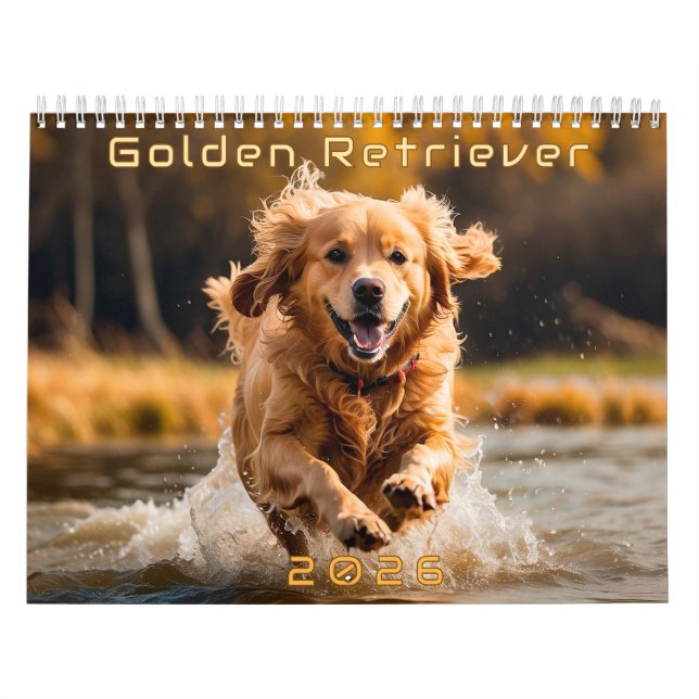 Calendário do Ouro Retriever 2026 (Capa)