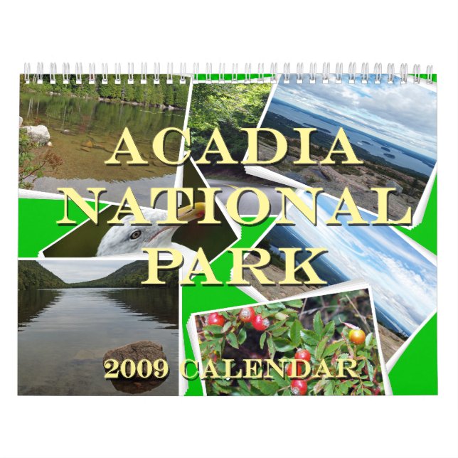 Calendário do parque nacional 2009 do Acadia (Capa)