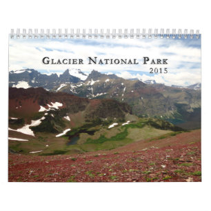 Calendário do parque nacional 2015 de geleira