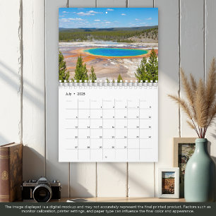 Calendário do Parque Nacional Yellowstone 2025