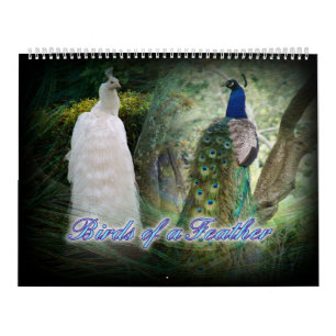 Calendário do pavão do Birds of a Feather