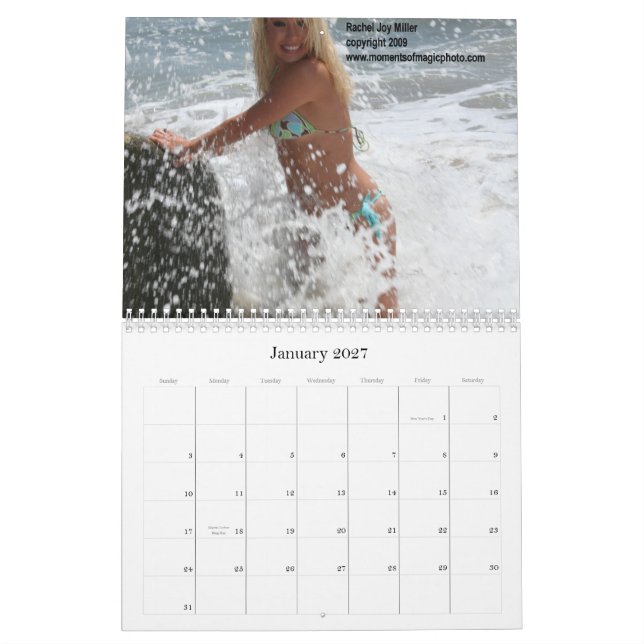 Calendário do Pin-Acima do biquini de Miller da (Jan 2027)