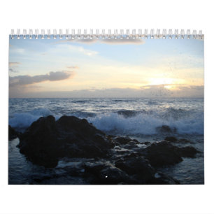 Calendário do pôr do sol 2009 do oceano
