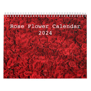 Calendário do rosa Flor 2024