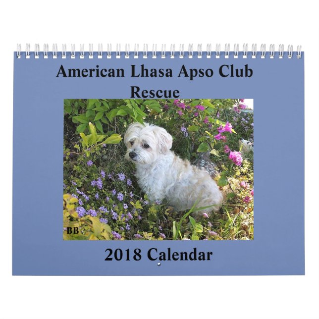 Calendário do salvamento 2018 de Lhasa Apso (Capa)