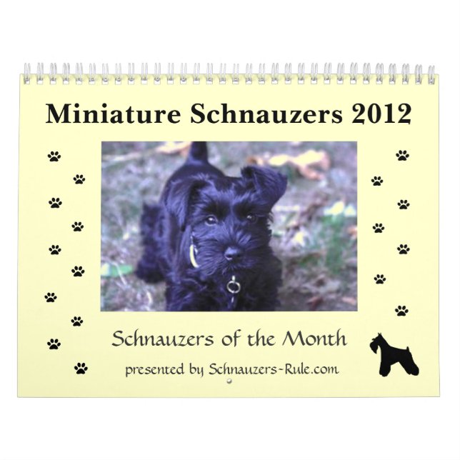 Calendário do Schnauzer diminuto (Capa)