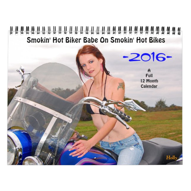 Calendário do Smokin'Hot Biker Babe/Bikes 2016 (Capa)