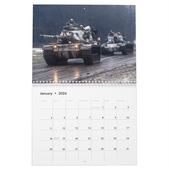 Calendário do tanque de Patton (Jan 2026)