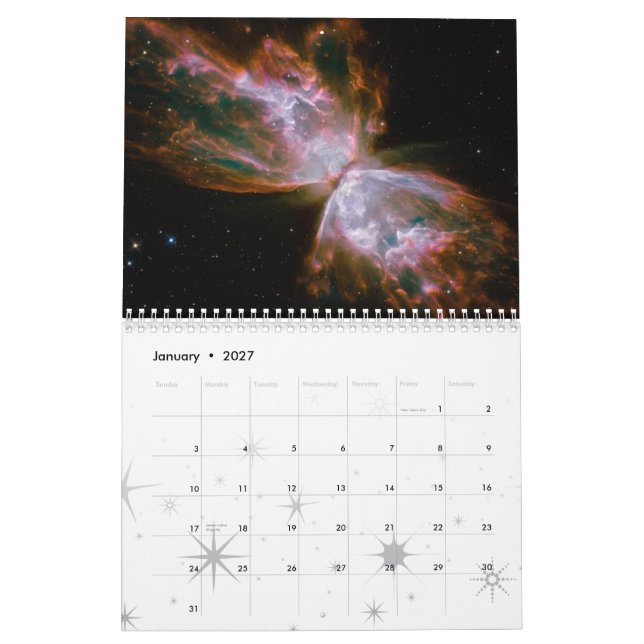 Calendário do telescópio espacial 2010 de Hubble (Jan 2027)