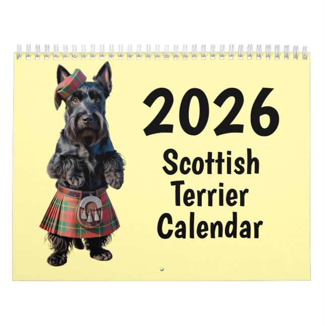 Calendário do Terrier Escocês (Capa)