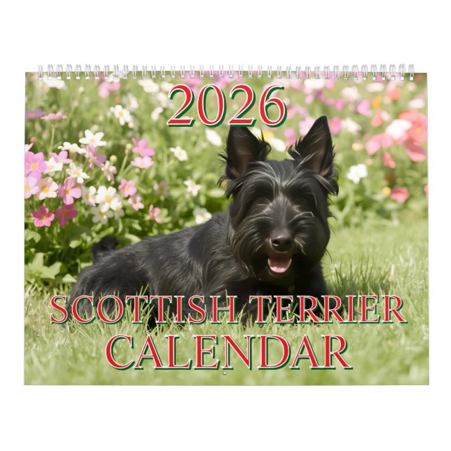 CALENDÁRIO DO TERRIER SCOTTISH 2026 (Capa)