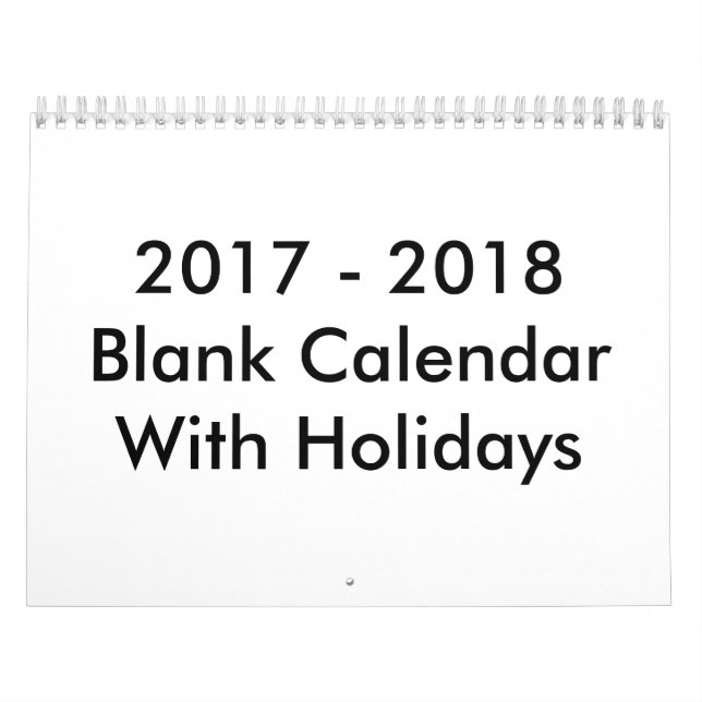 Calendário do Vazio 24 Meses 2017 - 2018 Com Feria (Capa)
