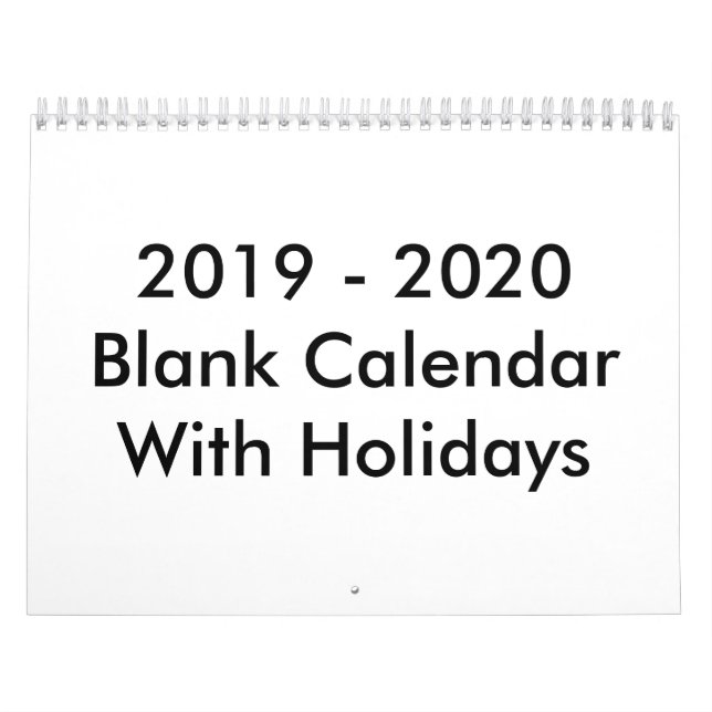 Calendário do Vazio 24 Meses 2019 - 2020 Com Feria (Capa)