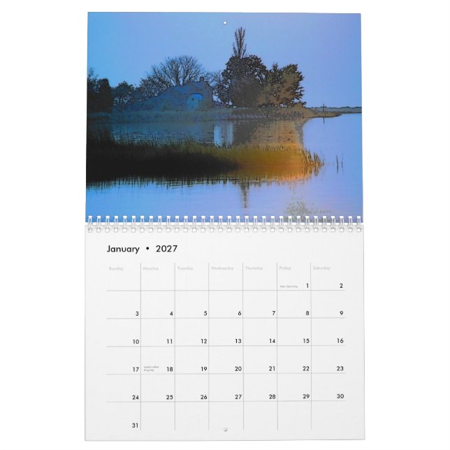 Calendário do verão da ilha de Smith (Jan 2027)