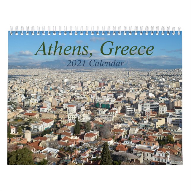 Calendário do Viagem da Grécia de Atenas de 2021 (Capa)