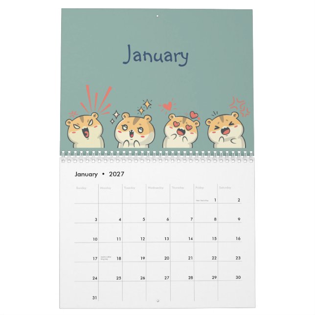 Calendário do Whimsy & Wonders (Jan 2027)