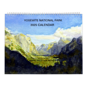 CALENDÁRIO DO YOSEMITE NATIONAL PARK 2025 WATERCOL