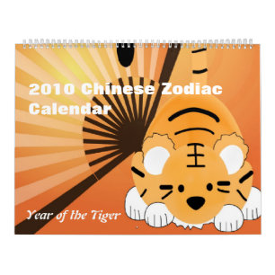Calendário do Zodíaco Chinês 2010 - Ano do Tigr