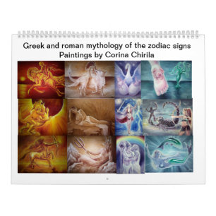 Calendário do zodíaco da mitologia grega e roman