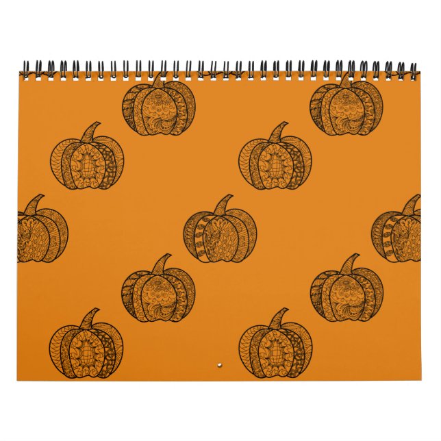 Calendário Dodores de Halloween Boho mandala bombeiros outono (Capa)