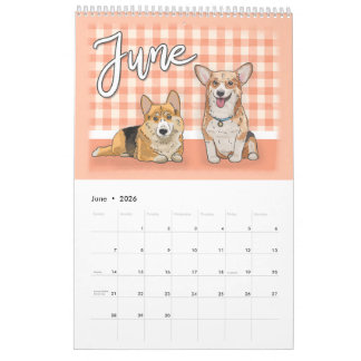 Calendário Dog Lovers Calendar 2026 | Hand Drawn Ilustrations