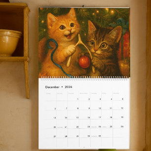 Calendário Dois Gatinhos Fofos