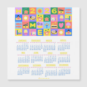 Calendário doméstico fácil e feliz personalizado 2