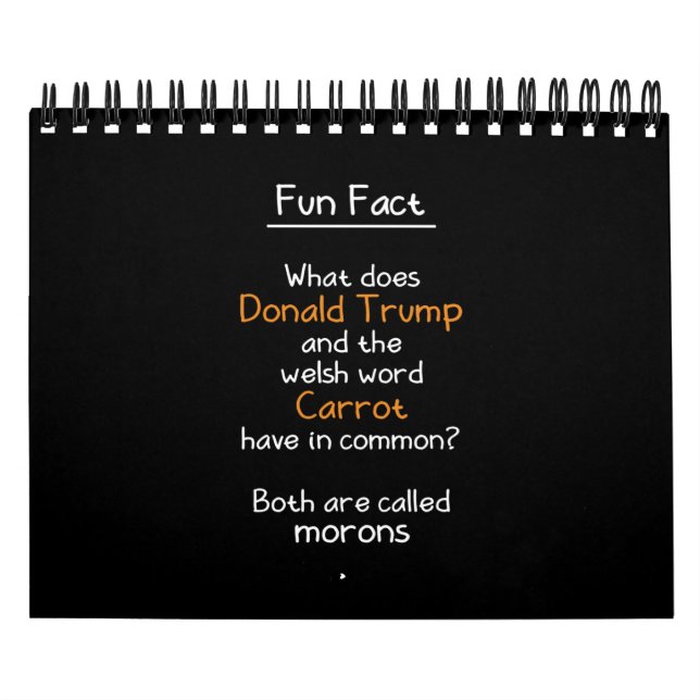 Calendário Donald Trump e Welsh Carrot (Capa)