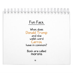 Calendário Donald Trump e Welsh Carrot