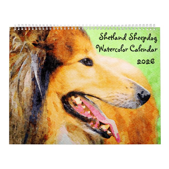 Calendário Dono de Mãe Sheltie Shetland Sheepdog 2026 (Capa)
