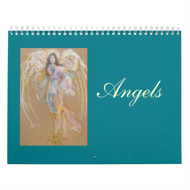 Calendário dos anjos: Desenhos Pastel Uncropped (Capa)
