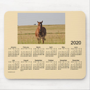 Calendário dos Cavalos de 2020 por Janz Mouse Pad
