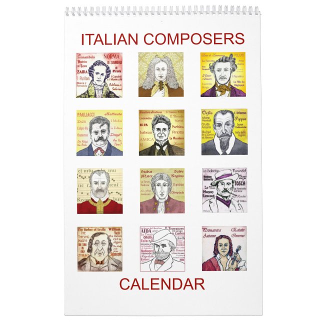 Calendário dos Compositores Italianos (Capa)
