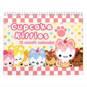 Calendário dos gatinhos do cupcake