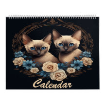 Calendário dos Gatos Siameses