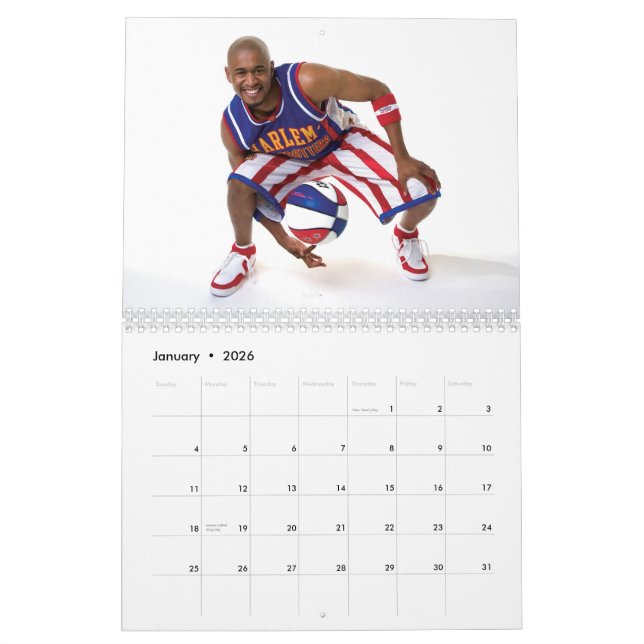 Calendário dos GlobeTrotters de Harlem (Jan 2026)