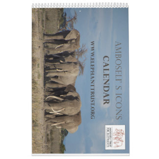 Calendário dos ícones de Amboseli