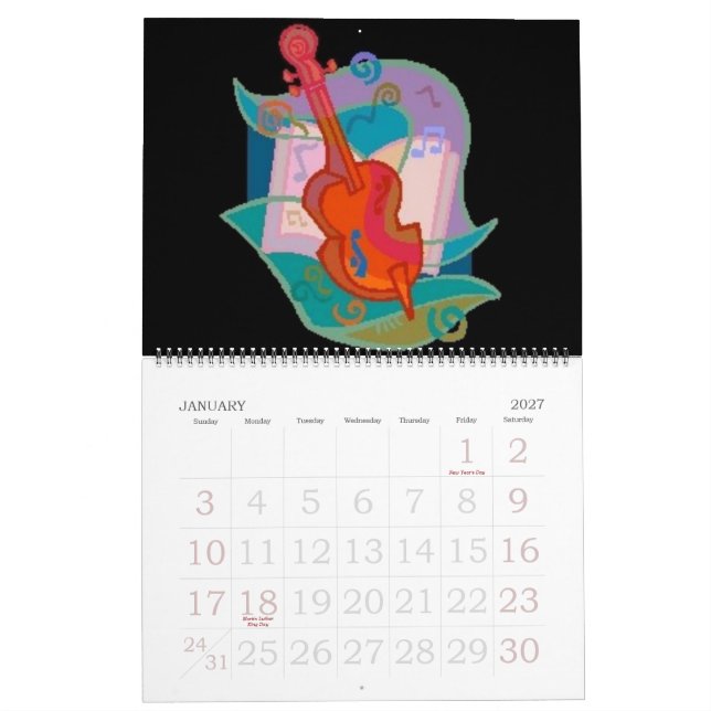 Calendário dos instrumentos musicais (Jan 2027)