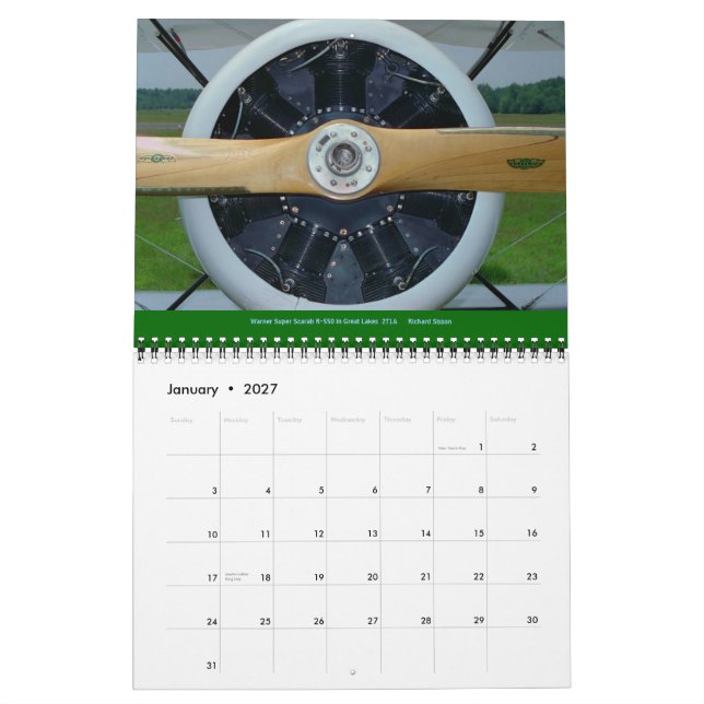 Calendário dos motores de aeronaves 15 meses 2012 (Jan 2027)